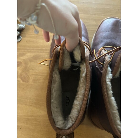 Men’s UGG Neumel Chestnut Tasman Leather Chukka Lace Up Boots Size US 12 - Picture 9 of 10